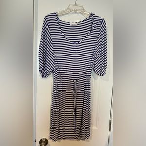Blue and white cotton Calvin Klein Tshirt dress